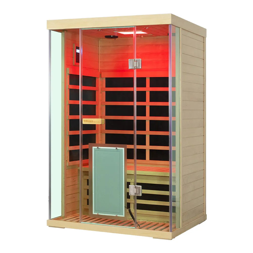 Wizzisaunas S02 2 Person Full Spectrum Infrared Sauna Low EMF RED CEDAR WOOD | product photo 21 | Legacy & Longevity Co.