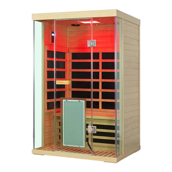 Wizzisaunas S02 2 Person Full Spectrum Infrared Sauna Low EMF RED CEDAR WOOD | product photo 21 | Legacy & Longevity Co.