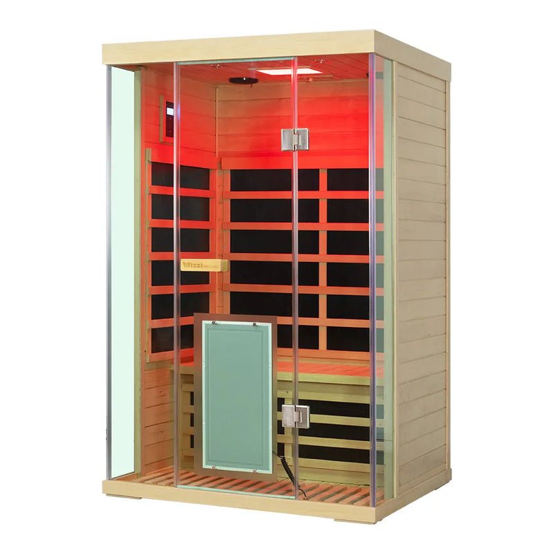 Wizzisaunas S02 2 Person Full Spectrum Infrared Sauna Low EMF RED CEDAR WOOD | product photo 21 | Legacy & Longevity Co.