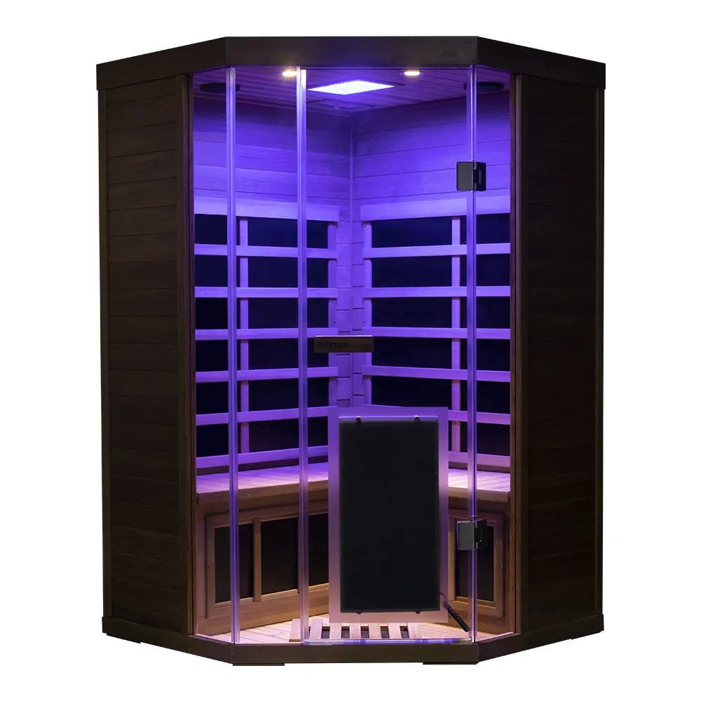 Wizzisaunas S07 2-3 Person Full Spectrum Infrared Sauna low EMF HEMLOCK WOOD | product photo 24 | Legacy & Longevity Co.