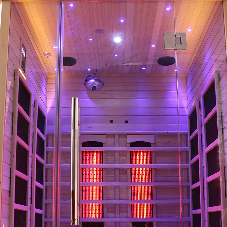 Blisspod Venetian Full Spectrum Indoor Low EMF Sauna | 10 Heaters | Chromotherapy & Reflexology | 2 Person — product setup view
