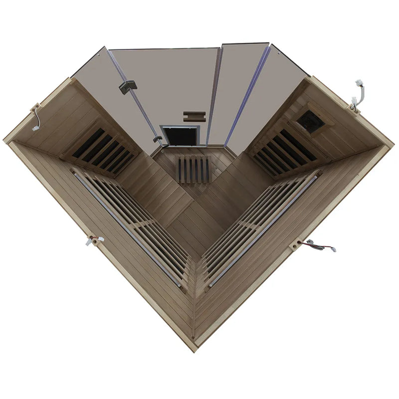 Wizzisaunas S07 2-3 Person Full Spectrum Infrared Sauna low EMF HEMLOCK WOOD | product photo 5 | Legacy & Longevity Co.