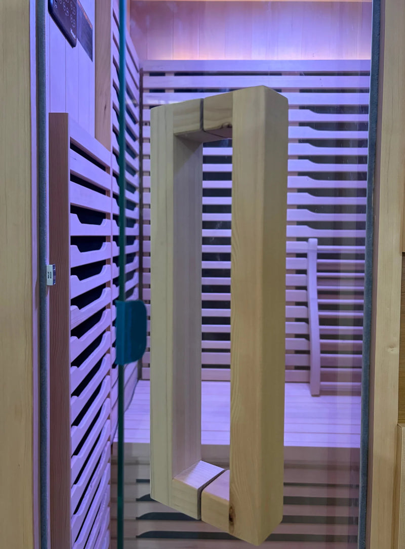 Blisspod | Milano | Full Spectrum Sauna Canadian Hemlock Ultra Low EMF | 6 Far Infrared & Red Glass Heater & Chromotherapy | 2 Person — product image