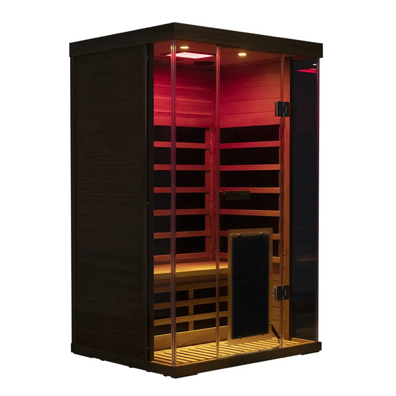 Wizzisaunas S02 2 Person Full Spectrum Infrared Sauna Low EMF RED CEDAR WOOD | product photo 12 | Legacy & Longevity Co.