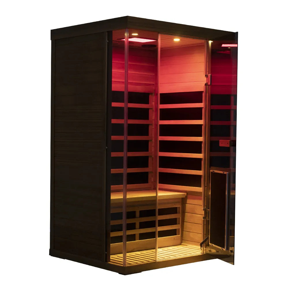Wizzisaunas S02 2 Person Full Spectrum Infrared Sauna Low EMF RED CEDAR WOOD | product photo 14 | Legacy & Longevity Co.