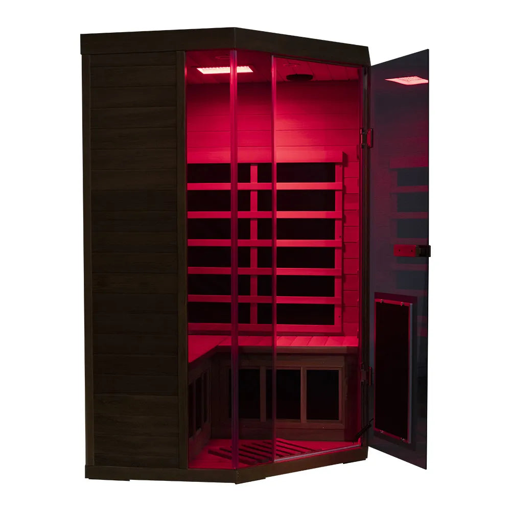 Wizzisaunas S07 2-3 Person Full Spectrum Infrared Sauna low EMF HEMLOCK WOOD | product photo 7 | Legacy & Longevity Co.