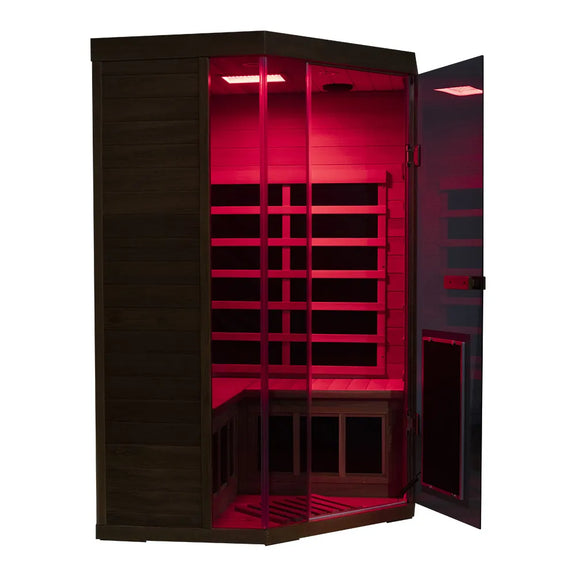 Wizzisaunas S07 2-3 Person Full Spectrum Infrared Sauna low EMF HEMLOCK WOOD | product photo 7 | Legacy & Longevity Co.