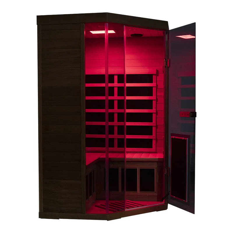 Wizzisaunas S07 2-3 Person Full Spectrum Infrared Sauna low EMF HEMLOCK WOOD | product photo 7 | Legacy & Longevity Co.