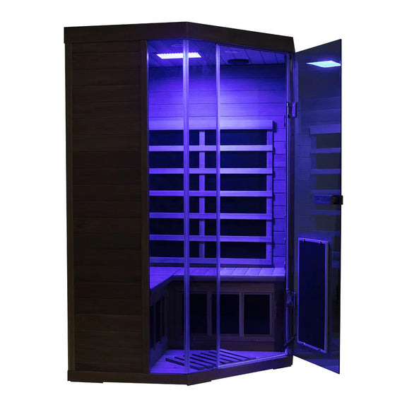 Wizzisaunas S07 2-3 Person Full Spectrum Infrared Sauna low EMF HEMLOCK WOOD | product photo 8 | Legacy & Longevity Co.