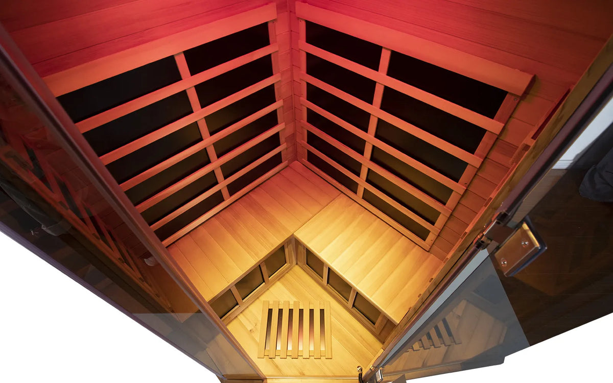 Wizzisaunas S07 2-3 Person Full Spectrum Infrared Sauna low EMF HEMLOCK WOOD | product photo 9 | Legacy & Longevity Co.