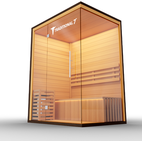 3 Person Home Steam Sauna | Traditional 7™ — side view