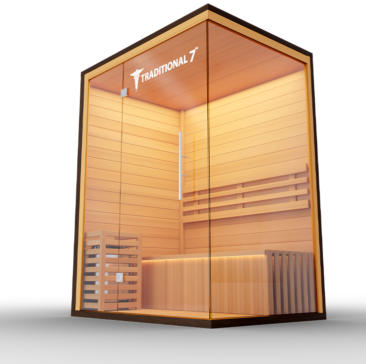 3 Person Home Steam Sauna | Traditional 7™ — side view