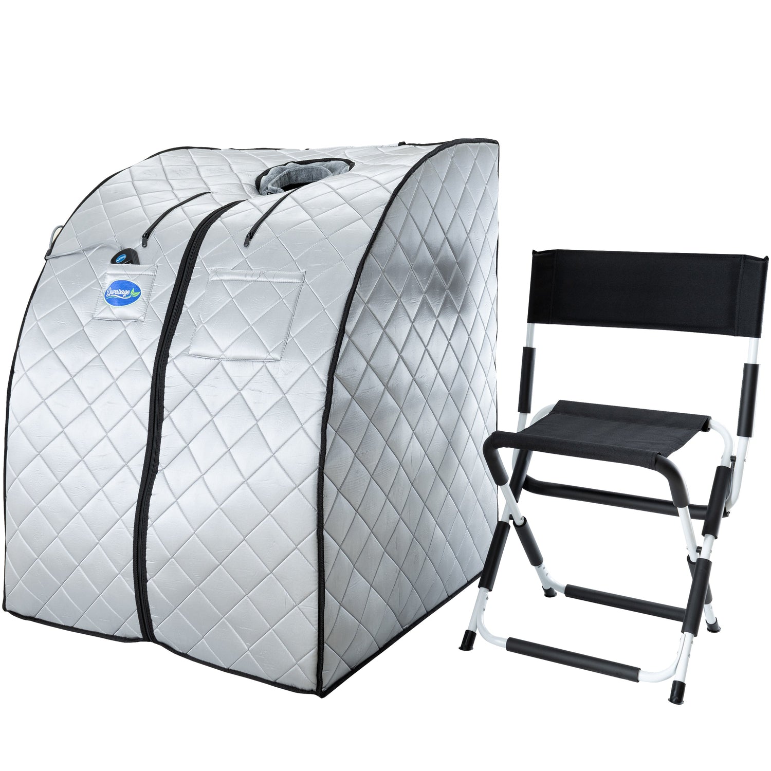 Large Portable Low EMF Negative Ion Indoor Sauna with Chair and Heated Footpad | product photo | Legacy & Longevity Co.