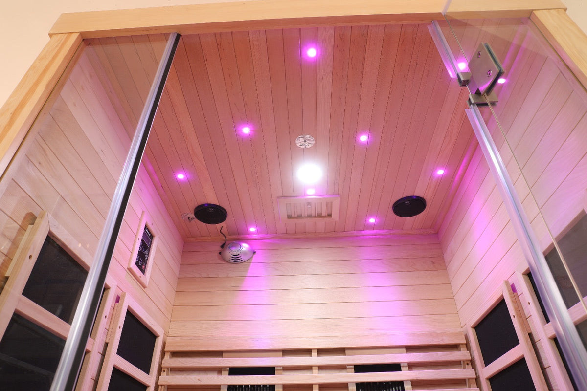 Blisspod Venetian Full Spectrum Indoor Low EMF Sauna | 10 Heaters | Chromotherapy & Reflexology | 2 Person — product image
