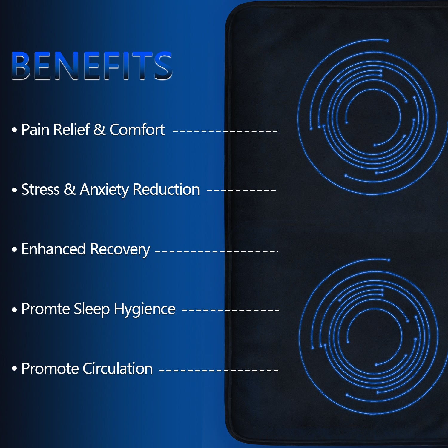 UTK PEMF therapy mat (Large Size) — front view