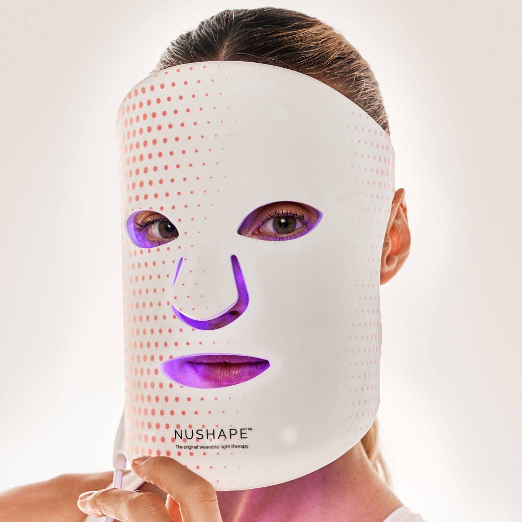 The Nushape Red Light Therapy Mask — detail view
