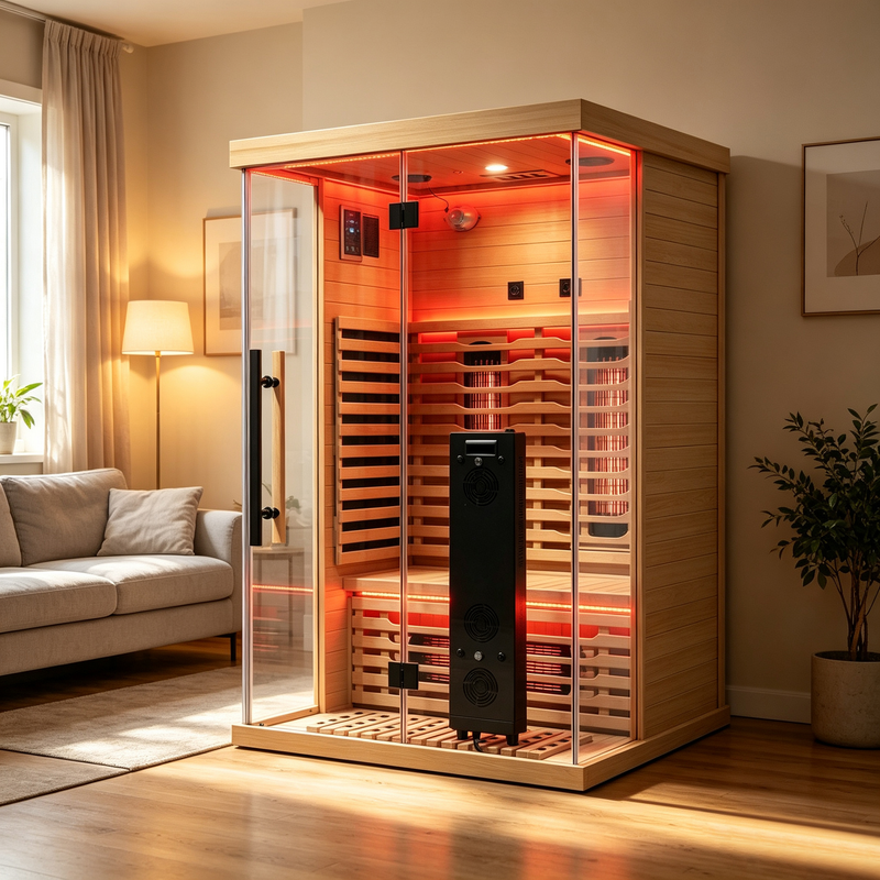 Blisspod I Vantaa RED I All-In-One - Full Spectrum + Red Light Therapy I Indoor Premium Sauna I 2 Person