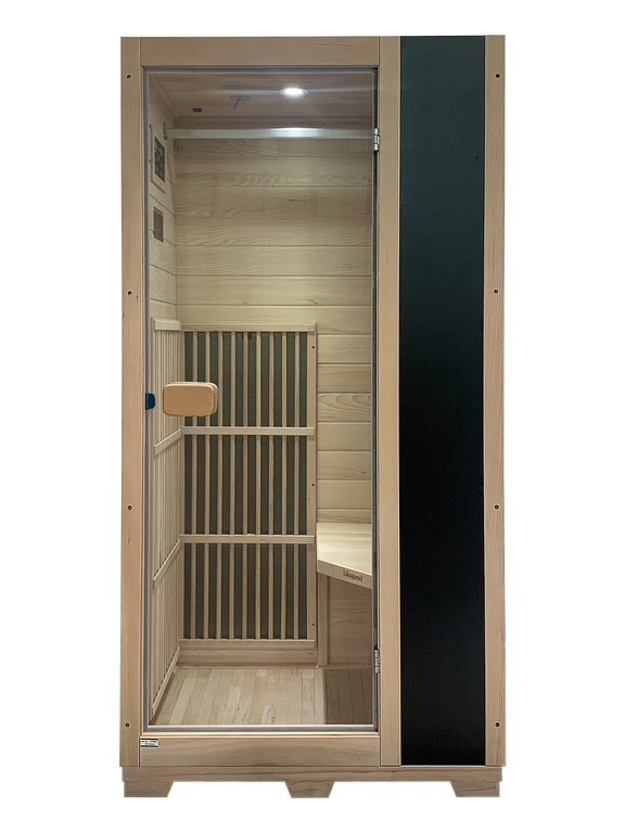 Blisspod Vienna Series far infrared 1 person Sauna | 72.8"H x 35.4"W x 25.6"D | — detail view