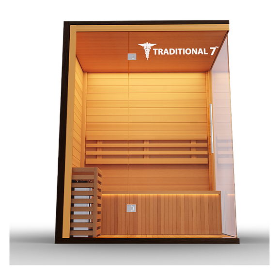 3 Person Home Steam Sauna | Traditional 7™ — front view