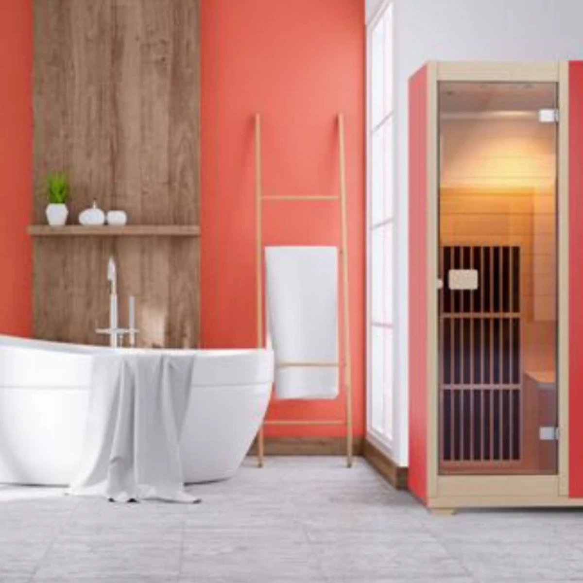 Blisspod Vienna Series far infrared 1 person Sauna | 72.8"H x 35.4"W x 25.6"D | — product image