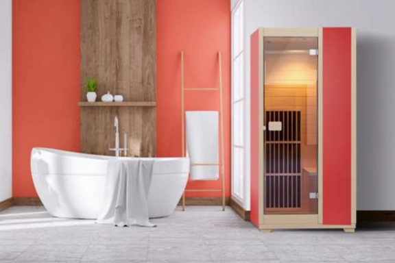 Blisspod Vienna Series far infrared 1 person Sauna | 72.8"H x 35.4"W x 25.6"D | — product image