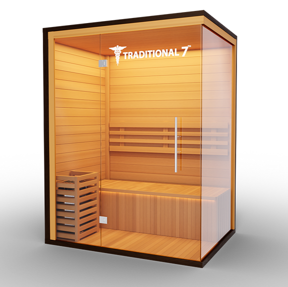 3 Person Home Steam Sauna | Traditional 7™ — lifestyle view