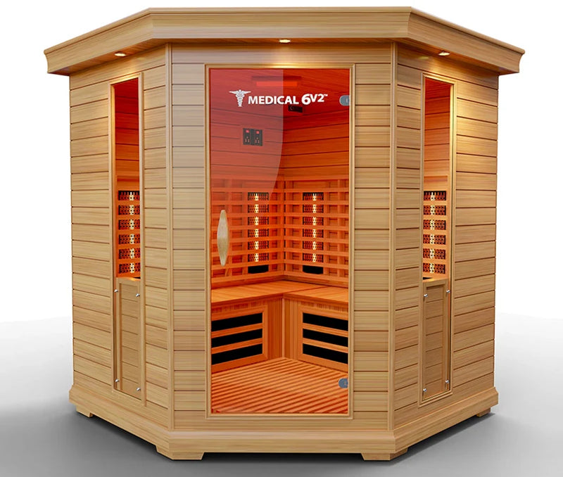 6 Person Indoor Infrared Full Spectrum Sauna | Medical 6 Plus™ — product setup view