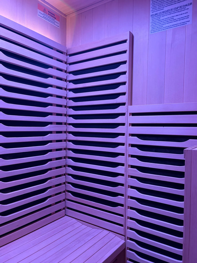 Blisspod | Milano | Full Spectrum Sauna Canadian Hemlock Ultra Low EMF | 6 Far Infrared & Red Glass Heater & Chromotherapy | 2 Person — product image
