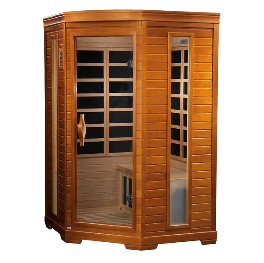 Dynamic "Heming" 2 Person Ultra Low EMF Far IR Corner Sauna *SHIPS FREE*