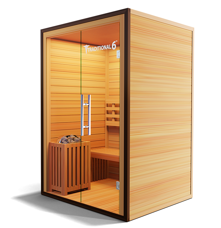 2 Person Home Stream Sauna | Traditional 6™ — lifestyle view