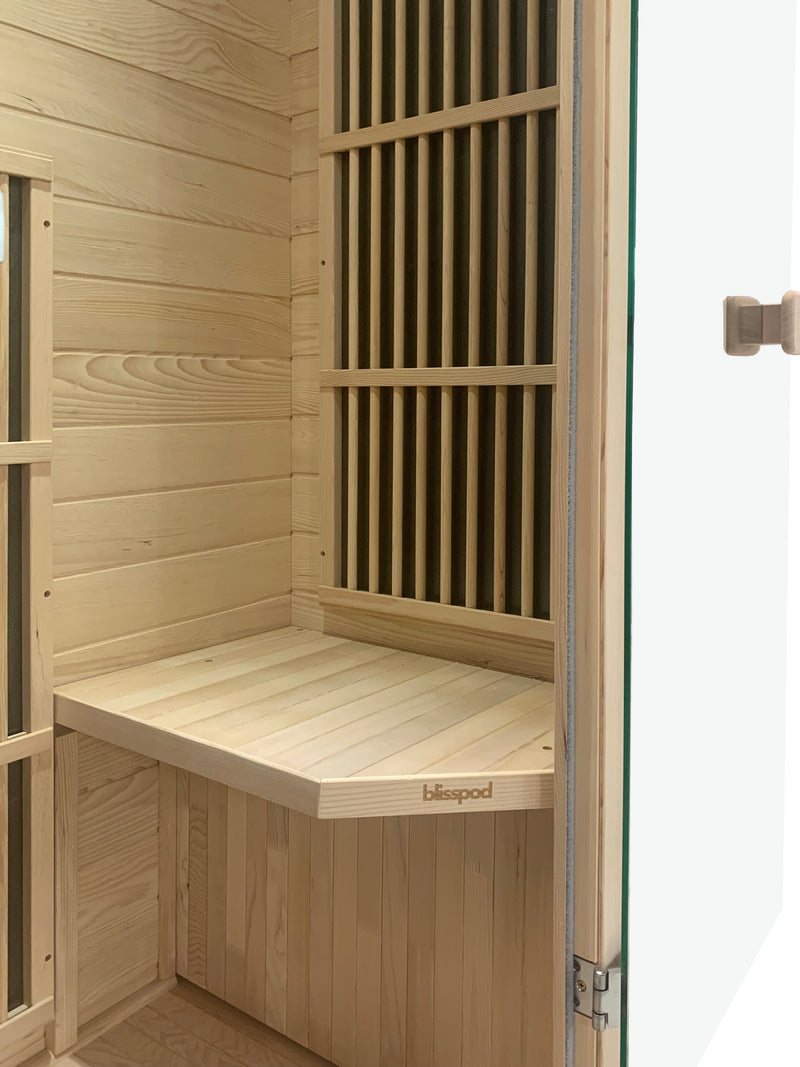Blisspod Vienna Series far infrared 1 person Sauna | 72.8"H x 35.4"W x 25.6"D | — product image
