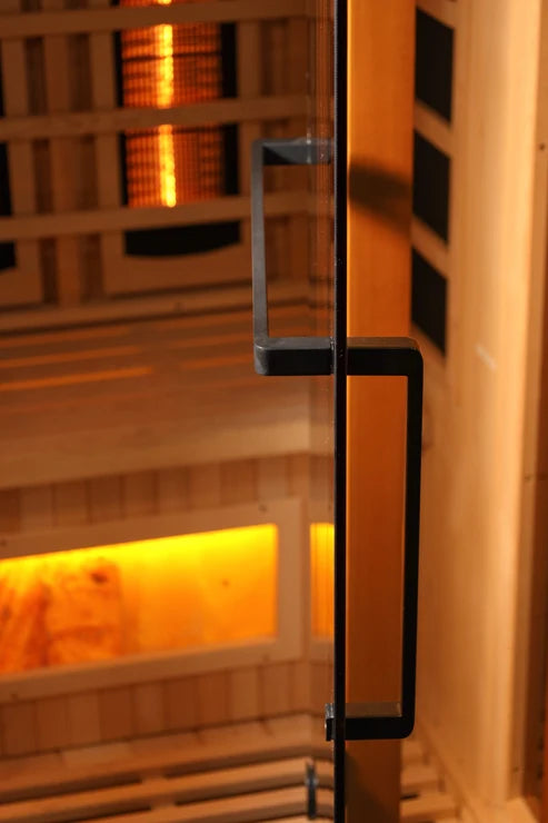"Reserve Edition" 3 Person Full Spectrum Corner Sauna with Himalayan Salt Bar