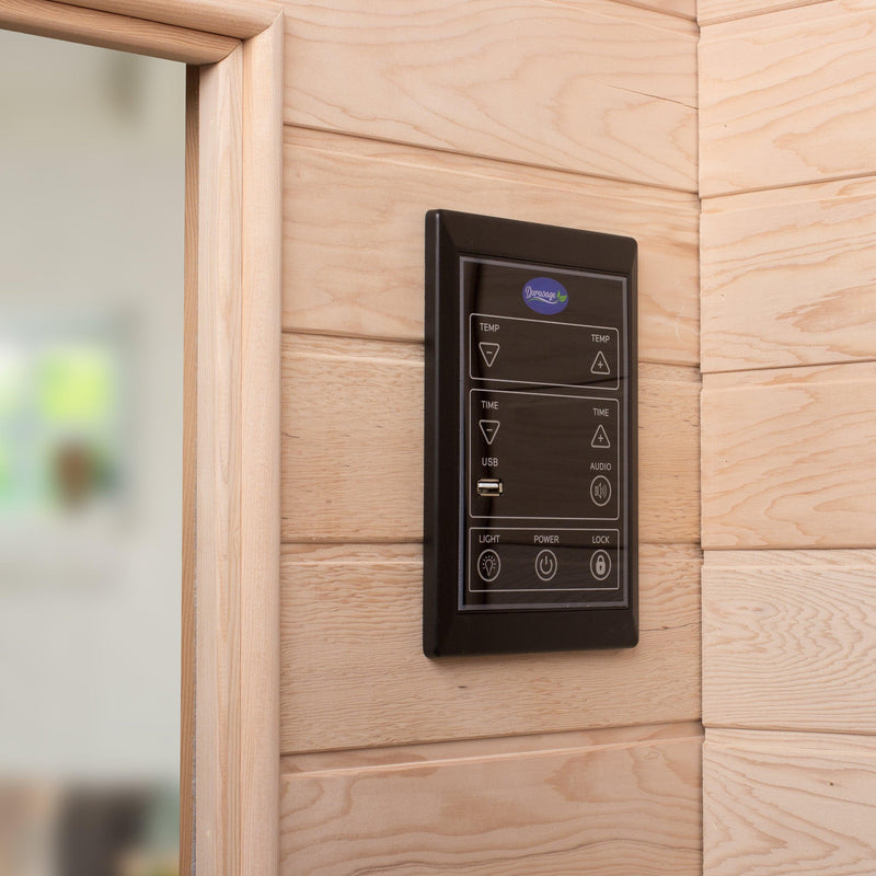 2-Person Carbon Infrared Sauna - Canadian Hemlock Wooden Sauna - 1700 Watts | product photo 4 | Legacy & Longevity Co.