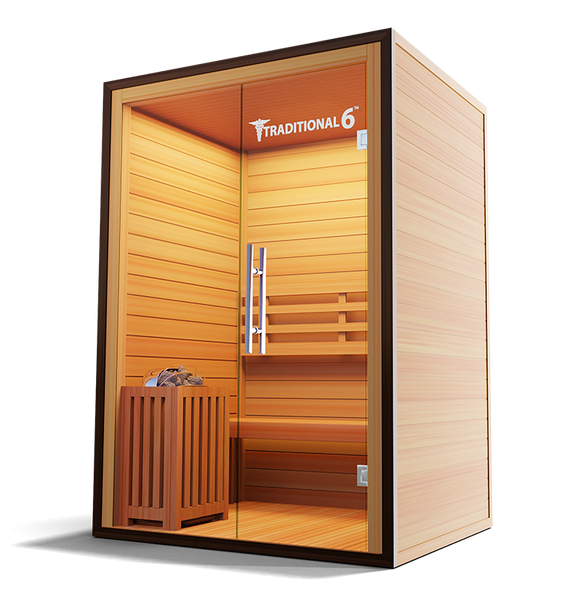 2 Person Home Stream Sauna | Traditional 6™ — front view