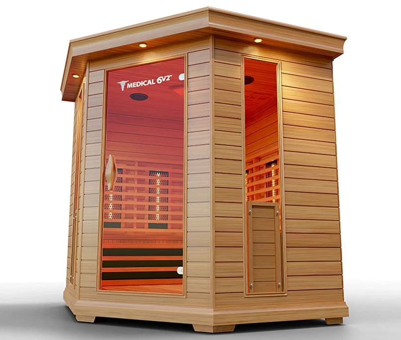 6 Person Indoor Infrared Full Spectrum Sauna | Medical 6 Plus™ — detail view