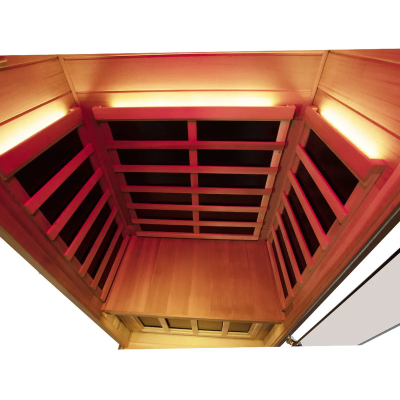 Wizzisaunas 909MX Full Spectrum Infrared Sauna 1 Person - HEMLOCK WOOD FINISH — product image