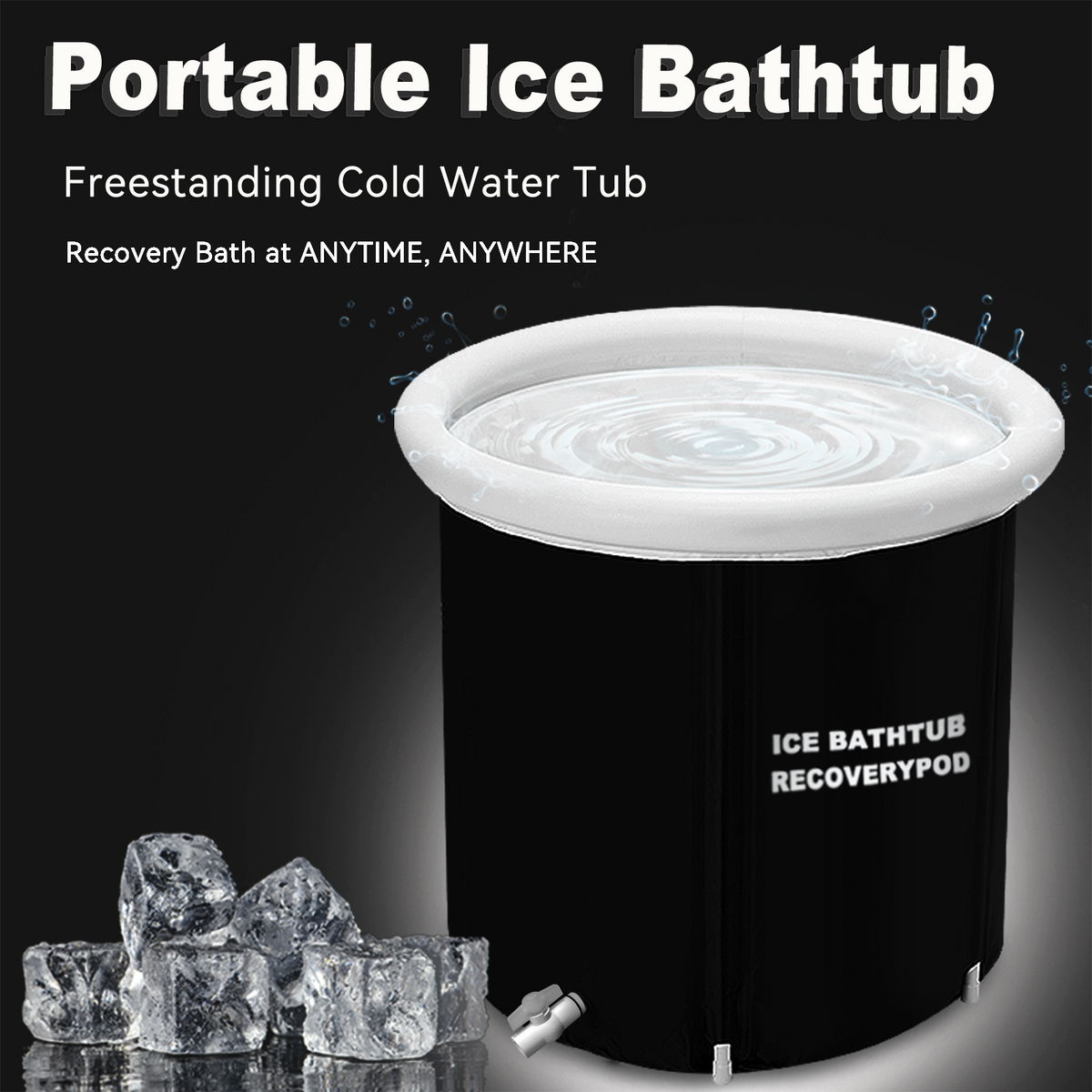 Inflatable Ice Bath Tub for Athletes Cold Water Plunge Tub for Recovery — lifestyle view