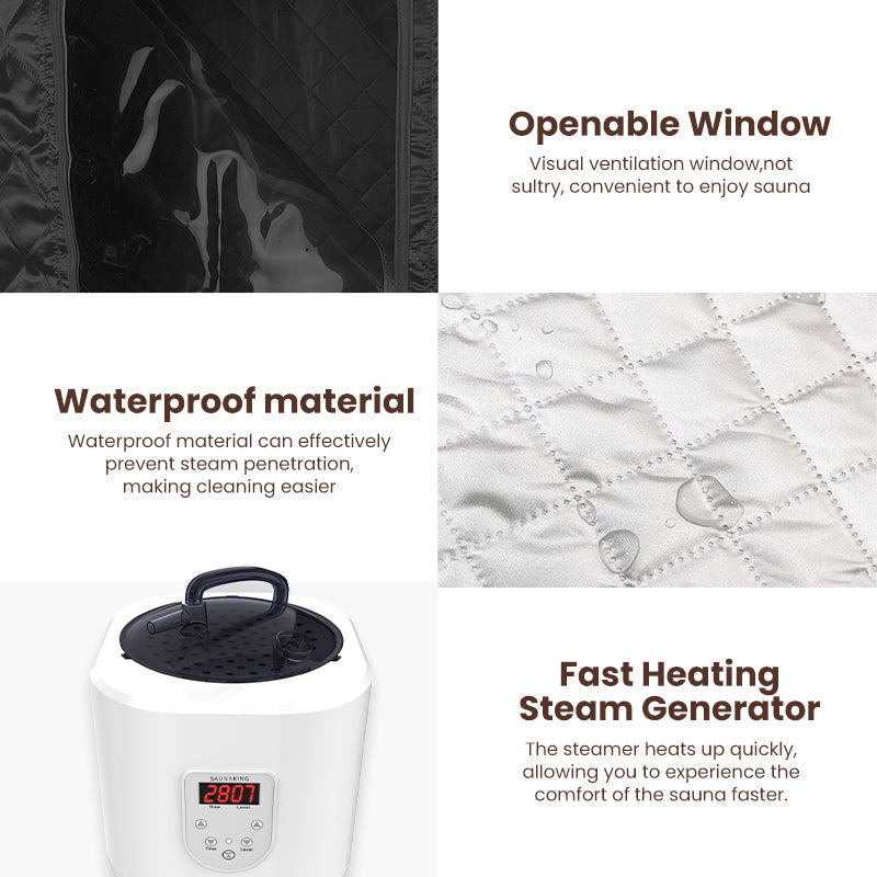 Blisspod Portable Personal Full Body 60 Min Rapid Steam Sauna — product setup view