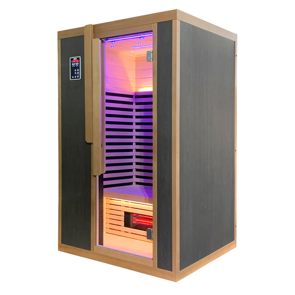 Blisspod Bergen Full Spectrum Ultimate Indoor 2 person Sauna with RLT — side view