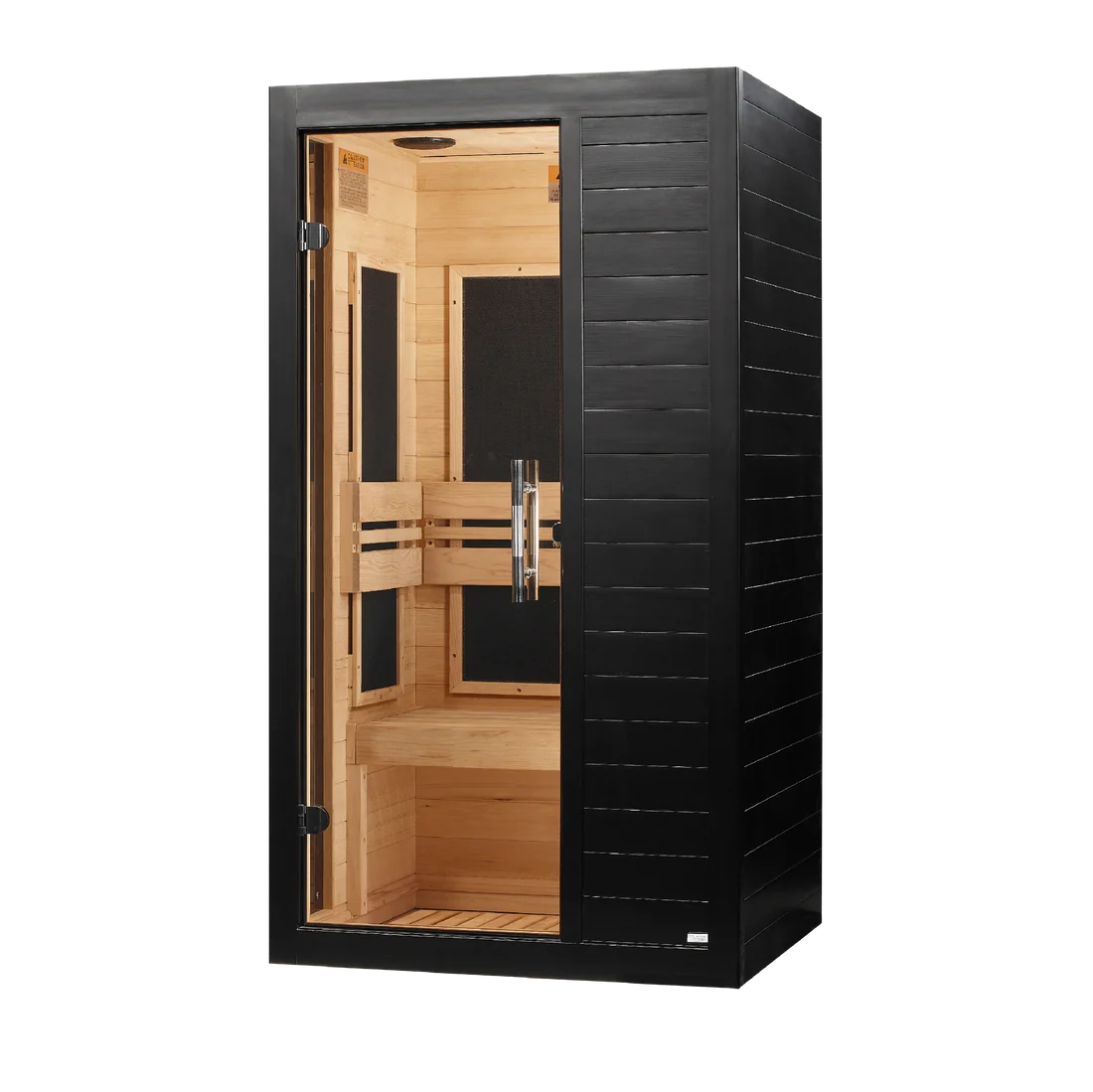 ***New 2026 Model*** Dynamic "Veneto" Black Finish 1-2 Person Low EMF FAR IR Sauna *SHIPS FREE*