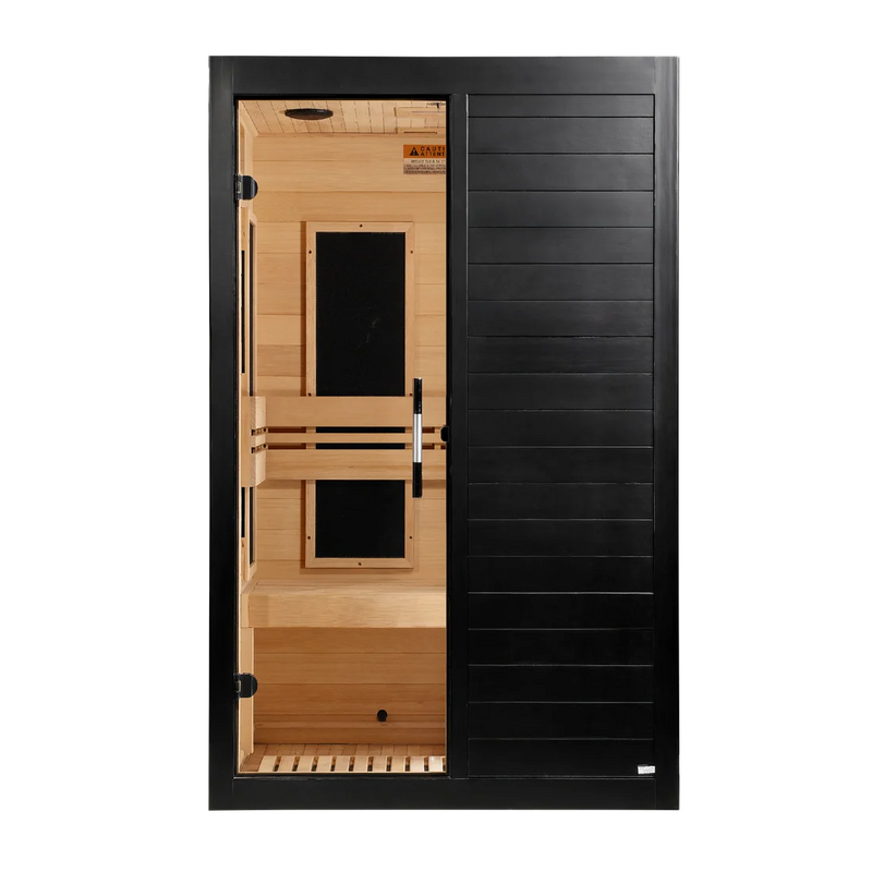 ***New 2026 Model*** Dynamic "Lucca" Black Finish 2 Person Ultra Low EMF FAR IR Sauna *SHIPS FREE*