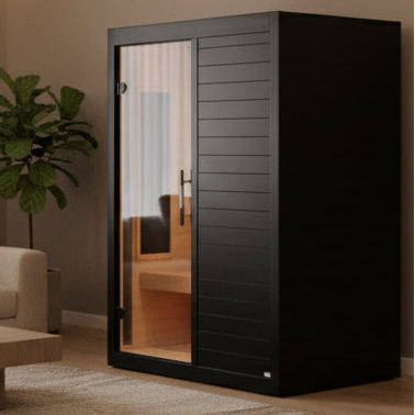 ***New 2026 Model*** Dynamic "Lucca" Black Finish 2 Person Ultra Low EMF FAR IR Sauna *SHIPS FREE*