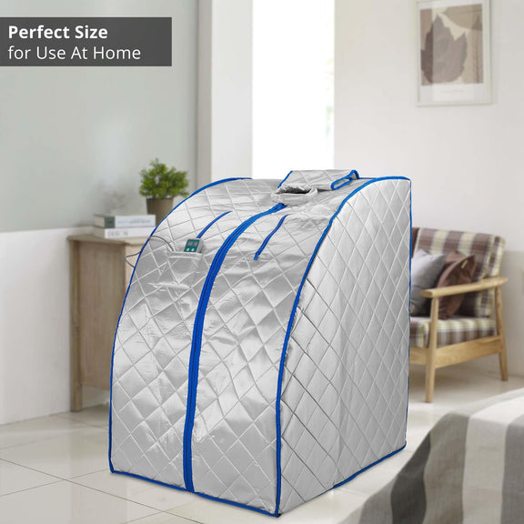 Infrared Heated Personal Sauna with Air Ionizer Generator, 5+ Temperature Levels & up to 30 minutes — side view