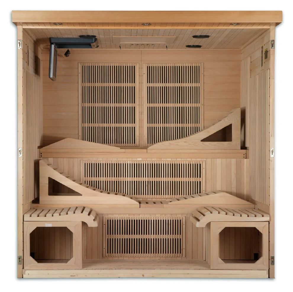 Dynamic "Monaco" 6 Person Ultra Low EMF Far IR Sauna (Honey Finish) *SHIPS FREE*