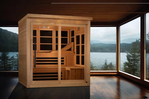 Golden Designs 6 Person Near Zero EMF Far Infared Sauna with Red Light Feature *SHIPS FREE*