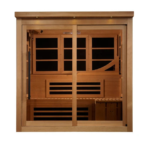 Golden Designs 6 Person Near Zero EMF Far Infared Sauna with Red Light Feature *SHIPS FREE*