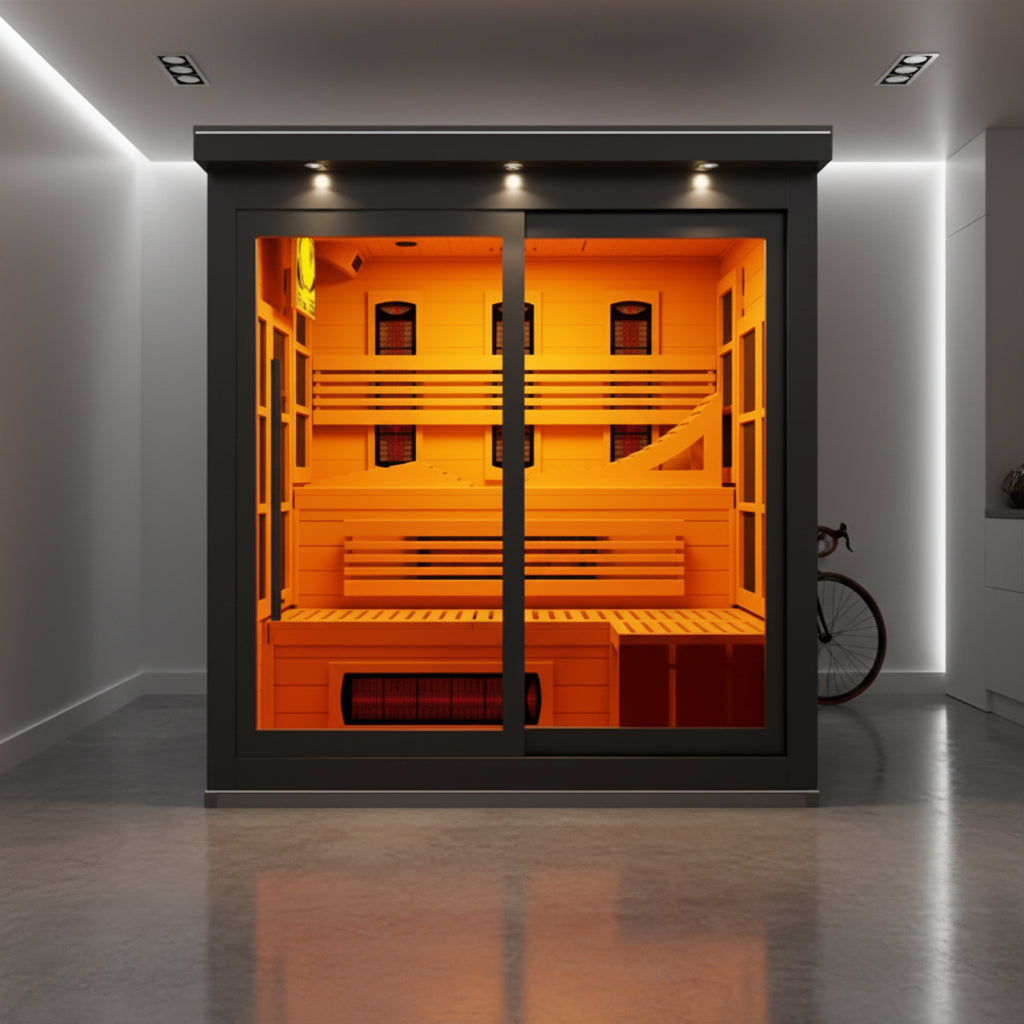 Golden Designs 6 Person, Black Near Zero EMF Far Infared Sauna *SHIPS FREE*