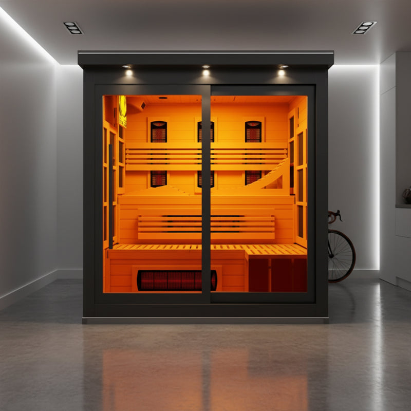 Golden Designs 6 Person, Black Near Zero EMF Far Infared Sauna