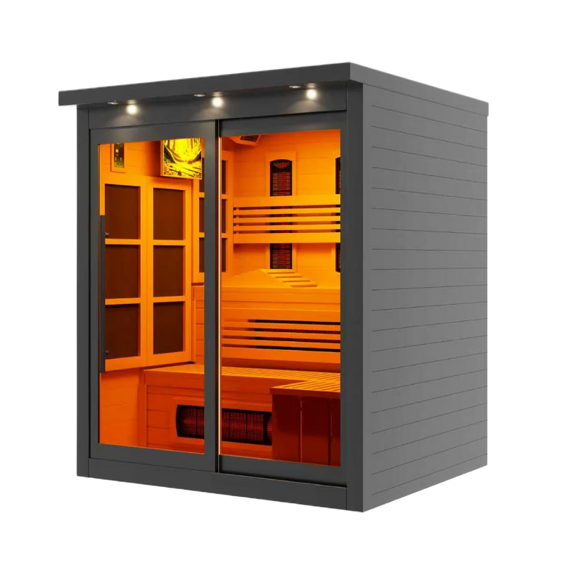 Golden Designs 6 Person, Black Near Zero EMF Far Infared Sauna
