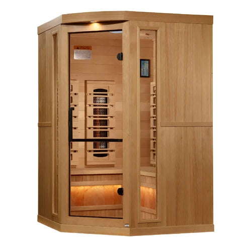 "Reserve Edition" 3 Person Full Spectrum Corner Sauna with Himalayan Salt Bar